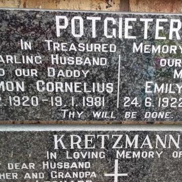 POTGIETER Salomon Cornelius 1920-1981 &amp; Emily Philips 1922-2002