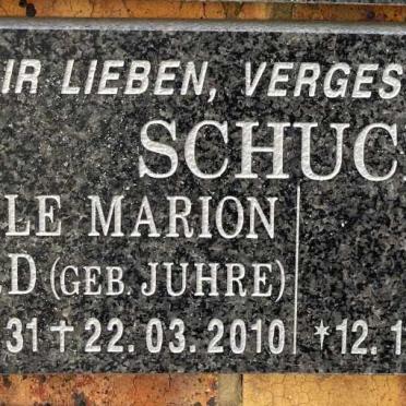 SCHUCH Reuben Adolph 1928-2014 &amp; Gabriele Marion Irmgard JUHRE 1931-2010