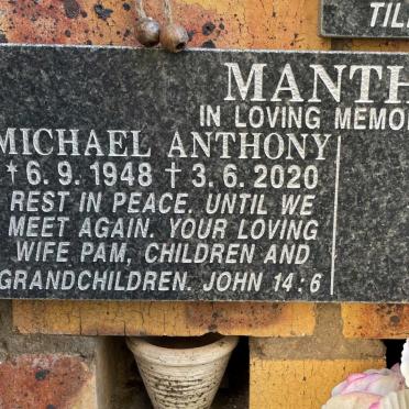 MANTHE Michael Anthony 1948-2020