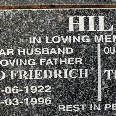 HILL Arnold Friedrich 1922-1996 &amp; Thekla Helene C. 1926-2015