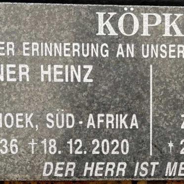 KOPKE Werner Heinz 1936-2020 &amp; Ulrike Elisabeth nee BAUDIS 1947-2022