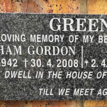 GREEN Graham Gordon 1942-2008 &amp; Rae 1939-2015