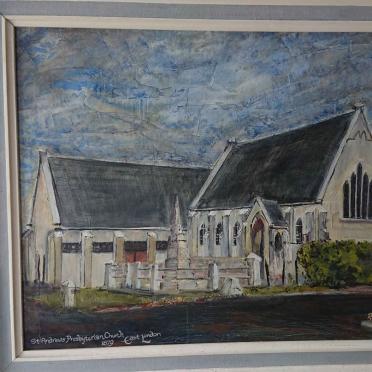 5. Painting of St Andrews Presbyterian Church in 1879 - by R.J.Mitchell 1971