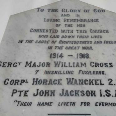 1. Memorial Plaque - World War I - 1914-1918