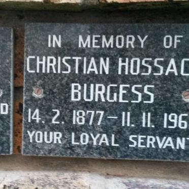 BURGESS Christian Hossack 1877-1962