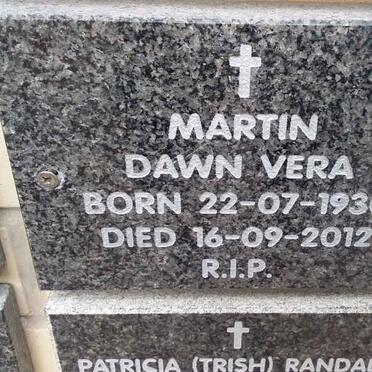 MARTIN Dawn Vera 1930-2012