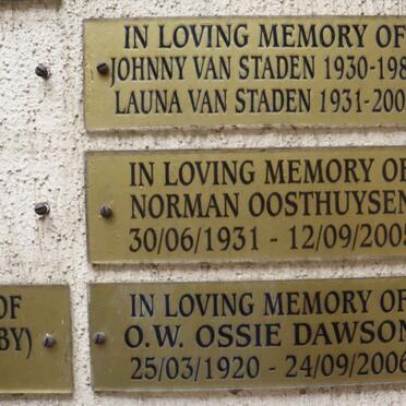 DAWSON :: OOSTHUYSEN :: STADEN, van