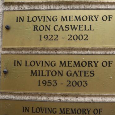 CASWELL Ron 1922-2002 :: GATES Milton 1953-2003