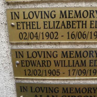 EDGE Edward William 1905-1974 :: EDGE Ethel Elizabeth 1902-1973