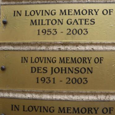 GATES Milton 1953-2003 :: JOHNSON Des 1931-2003