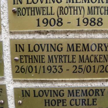 MACKENZIE Ethnie Myrtle 1933-2011