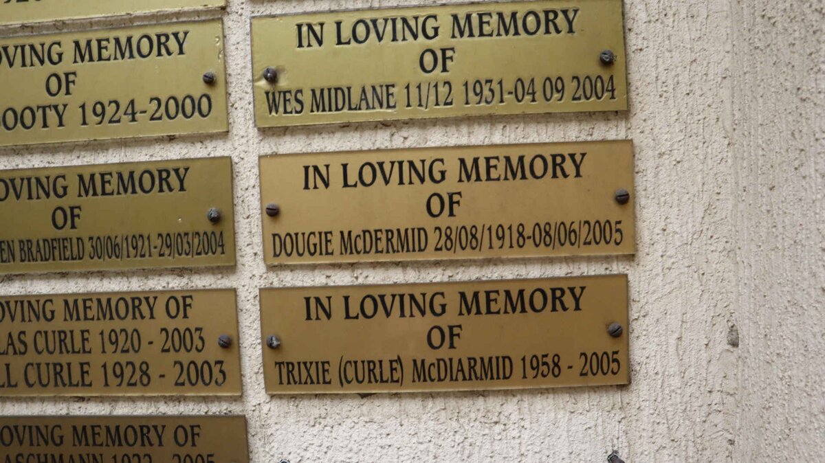 MIDLANE Wes 1931-2004 :: McDIARMID Trixie 1958-2005 :: McDERMID Dougie 1918-2005