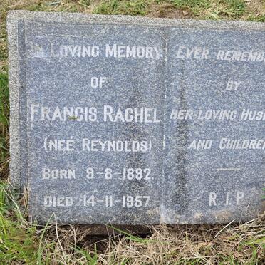 ? Francis Rachel nee REYNOLDS 1892-1957