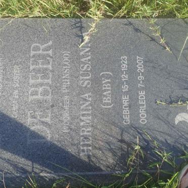 BEER Hermina Susanna, de voorheen PRINSLOO 1923-2007