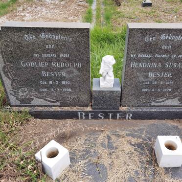 BESTER Godliep Rudolph 1892-1988 &amp; Hendrina Susanna 1891-1970