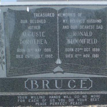 BRUCE Ronal Bloomfield 1899-1961 &amp; Auguste Dorothea 1906-1982