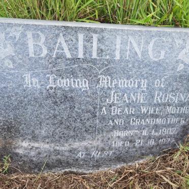 BAILING Jeanie Rosina 1907-1977