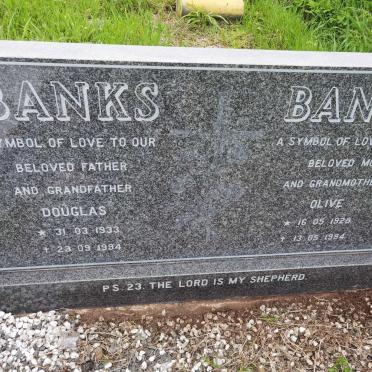 BANKS Douglas 1933-1994 &amp; Olive 1928-1994