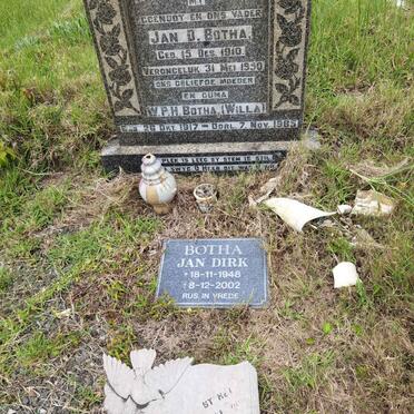 BOTHA Jan Dirk 1910-1950 &amp; Wilhelmina Petronella Helena GROBBELAAR 1917-1985