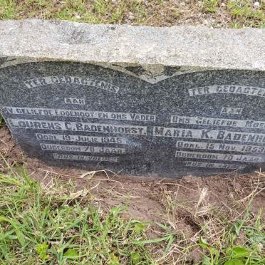 BADENHORST Lourens C. -1945 &amp; Maria K. -1953