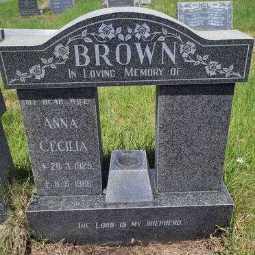 BROWN Anna Cecilia 1925-1986