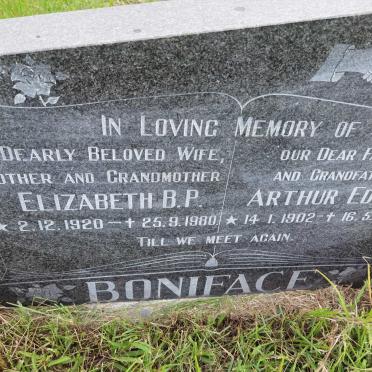BONIFACE Arthur Edwin 1902-1987 &amp; Elizabeth B.P. 1920-1980