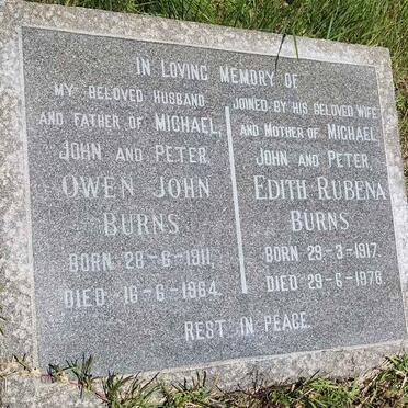 BURNS Owen John 1911-1964 &amp; Edith Rubena 1917-1976