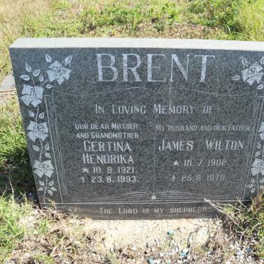 BRENT James Wilton 1902-1979 &amp; Gertina Hendrika 1921-1993