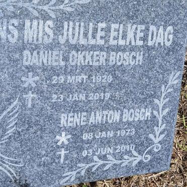 BOSCH Daniel Okker 1928-2019 :: BOSCH Rene Anton 1973-2010