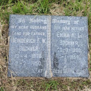 BUCHNER Heinderich F.W. 1876-1950 &amp; Emma A.L. 1880-1959