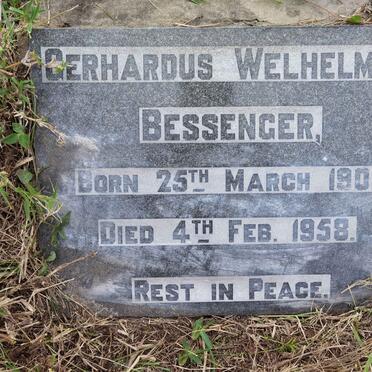 BESSENGER Gerhardus Welhelmus 1901-1958