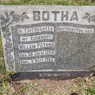 BOTHA Willem Petrus 1904-1962