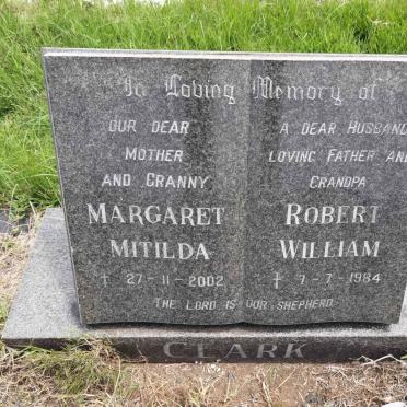 CLARK Robert William -1984 &amp; Margaret Mitilda -2002
