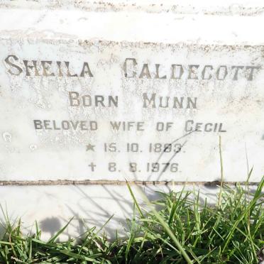 CALDECOTT Sheila nee MUNN 1883-1976