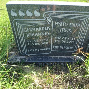 CROUCAMP Gerhardus Johannes 1930-1990 &amp; Myrtle Edith 1931-2005