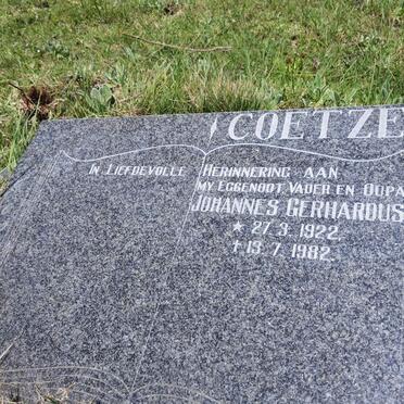 COETZEE Johannes Gerhardus 1922-1982