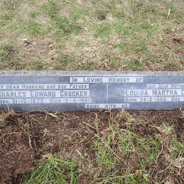 CROCKER Charles Edward 1872-1961 & Louisa Martha 1895-1976