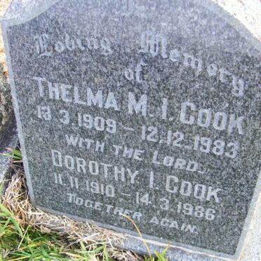 COOK Thelma M. I 1909-1983 :: COOK Dorothy I. 1910-1986