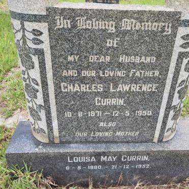 CURRIN Charles Lawrence 1871-1950  &amp; Louisa May 1880-1952