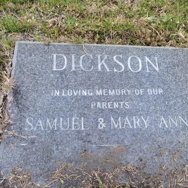 DICKSON Samuel &amp; Mary Ann