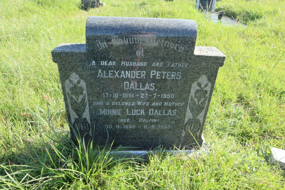 DALLAS Alexander Peters 1881-1950 &amp; Minnie Luck GALPIN 1890-1953