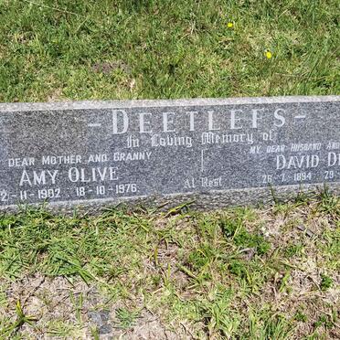 DEETLEFS David Dirk 1894-1966 &amp; Amy Olive 1902-1976