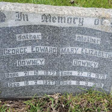 DOWNEY George Edward 1872-1927 &amp; Mary Elizabeth 1873-1938