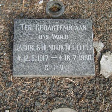 DEETLEFS Jacobus Hendrik 1917-1980