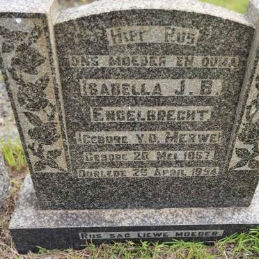 ENGELBRECHT Isabella J.B. nee VAN DER MERWE 1867-1954