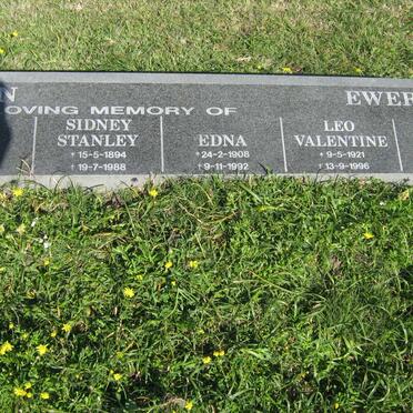 EWERS Sidney Stanley 1894-1988 &amp; Edna 1908-1992 :: EWERS Leo Valentine 1921-1996