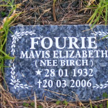 FOURIE Mavis Elizabeth nee BIRCH 1932-2006