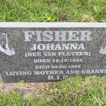 FISHER Johanna nee VAN PLETZEN 1924-1999