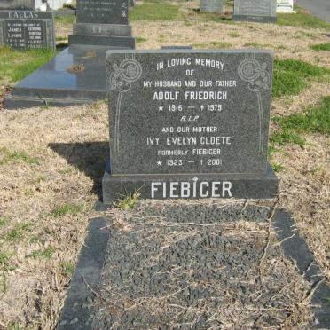 FIEBIGER Adolf Friedrich 1916-1979 ::  CLOETE Ivy Evelyn  formerly FIEBIGER  1923-2001
