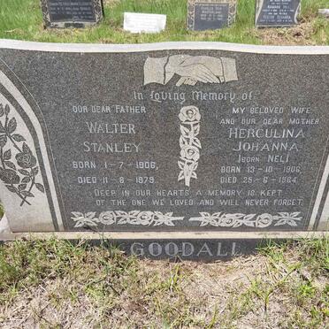 GOODALL Walter Stanley 1906-1979 &amp; Herculina Johanna NEL 1906-1964